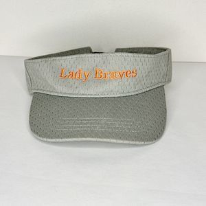 Lady‎ Braves Visor Gray & Orange Women’s Mesh Sun Visor Big X